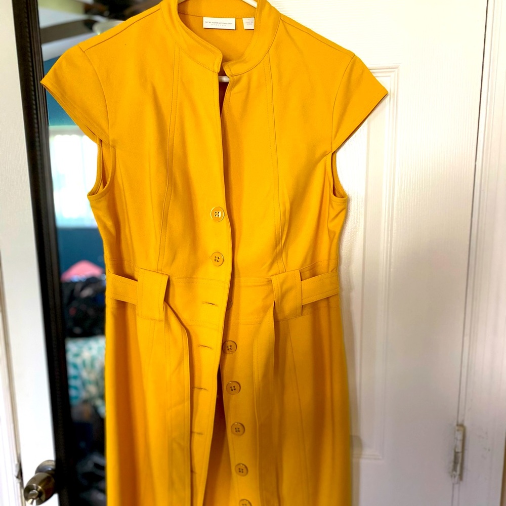 Gold/mustard/yellow New York and company dress